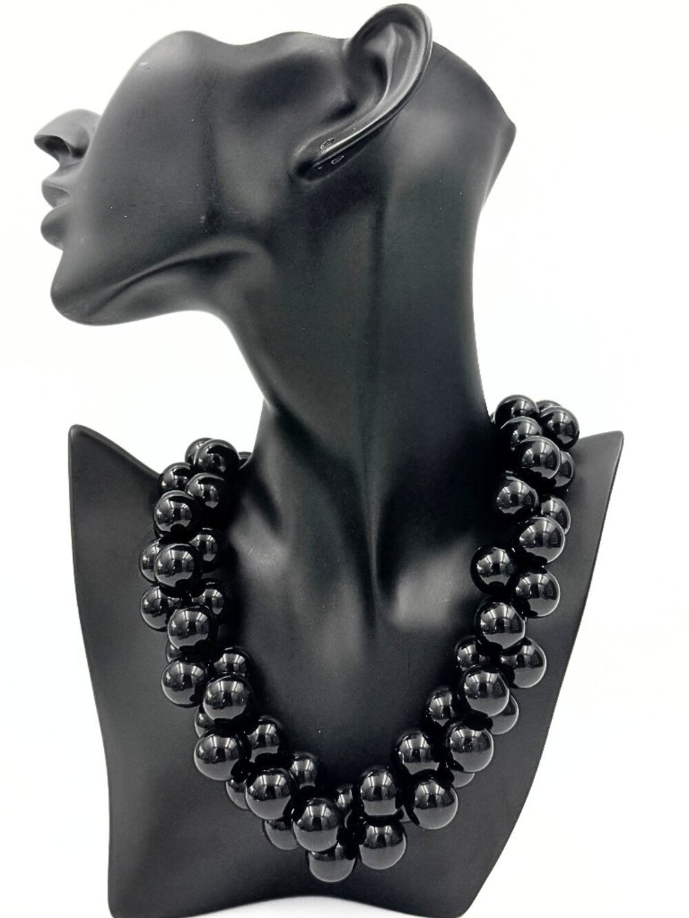 Chunky Monochromatic Maximalist Acrylic Cluster Bib Beaded Necklace
